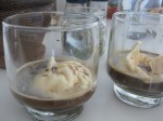 Affogato al caffè (Espresso with vanilla ice cream) and a kick of cardamom