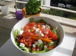 why not add it to a salad and give it a special note? the sweet comes lovely with the creamy salty feta cheese...