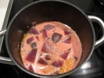 bright red beet root soup... sadly without my beloved horse radish, but i still love it!