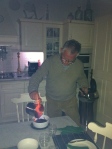 another first that night! christmas pudding burned with brandy... just delicious!