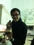 p is excited to burn the pudding with brandy!