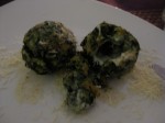 austrian dumplin night: this is the spinach and gorgonzola version.