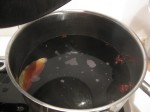 mulled wine for our xmas party: cinnamon, cloves, star anis, red wine, water and brown sugar. lovely!