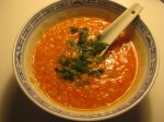 that's it! the lentil soup with fresh coriander and a hint of lemon.