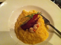 pumpkin risotto with scallops