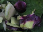 funny with the kohlrabi here in malta: it's violet instead of white as we know it in austria. taste is quite the same..