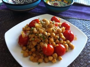 oriental chickpea salad with ginger