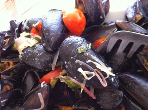 mussels marinière @ fresco's