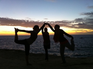 sunset yoga next to the sea... magical 