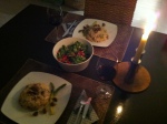 perfect dinner for two on a cosy night